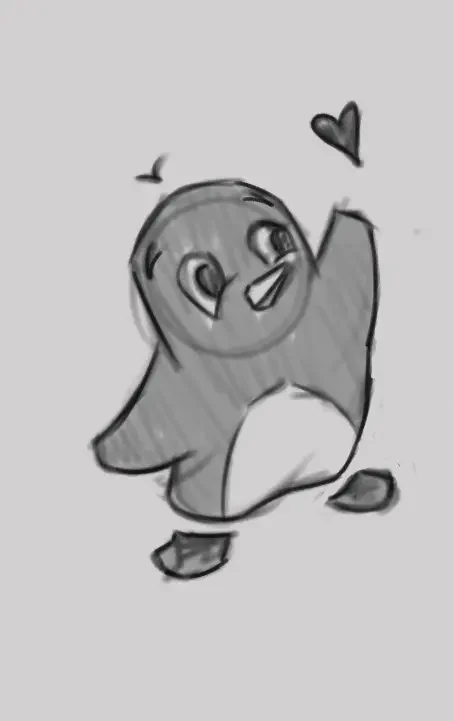 excited penguin 2